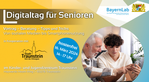 Einladung zum Digitaltag für Senioren im Jugendtreff Traunstein